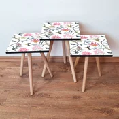 Hanah Home Set klub stocica 3Shp343, 3 komada, Narandžasta