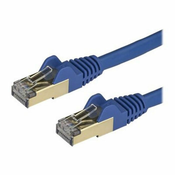 StarTech.com 0.50 m CAT6a Ethernet Cable - 10 Gigabit Category 6a Shielded Snagless RJ45 100W PoE Patch Cord - 10GbE Blue UL/TIA Certified - patch cable - 50 cm - blue