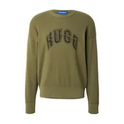 HUGO Pulover Showdy oliva / črna