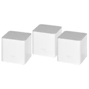 Tenda Tenda EX3-3 Mesh Wi-Fi sistem, Dvojni pas (2.4 GHz/5 GHz), Wi-Fi 6 (802.11ax), bel, 3 enote, MU-MIMO, kontrola staršev, deluje z Amazon Alexa