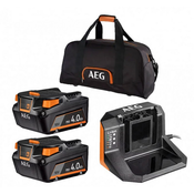 AEG SET LL1840SLK1 POLNILEC+BATERIJA 2*4 Ah