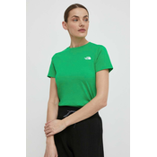 Majica kratkih rukava The North Face za žene, boja: zelena, NF0A87NHPO81