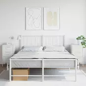 Vidaxl vidaXL Nočne omarice, komplet 2, bele, 36x39x68 cm, jeklo