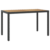vidaXL Vrtni stol crno-smedi 123 x 60 x 74 cm masivno bagremovo drvo