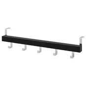 TJUSIG Vešalica za vrata/zid, crna, 60 cm