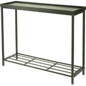 ProGarden Stojalo za rože KO-X99001200 Stojalo za rože kovinsko mizico 75x23x60cm zeleno