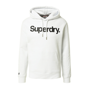 Superdry Sweater majica, crna / bijela