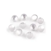 Prišita perlica / gumb mačje oko O11 mm - belo mleko (10 kosov)