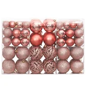 Vidaxl Božične bunkice 100 kosov pink in roza 3 / 4 / 6 cm
