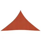 Vidaxl Senčno jadro 160 g/m2 terakota 3,5x3,5x4,9 m HDPE