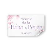 Personal Nalepka za zahvalna darila - Roza cvetje Izberite količino: 41 kos in več