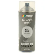 Industrijski akrilni lak sprej RAL HG 400ml Motip - RAL 9007 aluminij siva