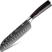 Kuhinjski nož Blade - Santoku / Črna / Rjava KP38108