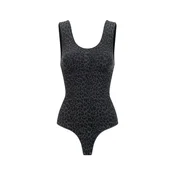 cfab Oblikovanje postave Tank Bodysuit Sculpting Shapewear mit String črn denim