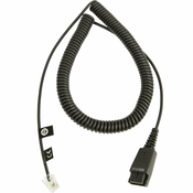 Jabra QD Cord to RJ10, coiled, 0,5 - 2 meters, standard-allocation (8800-01-01)