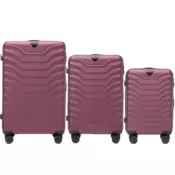 Wings set od tri kofera od ABS materijala veličine V M S bordo