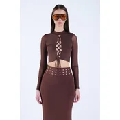 Trend Alacati Stili Ženska bluza Alc-X15127, Braon