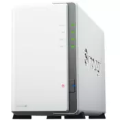 Synology DS223j, Tower, 2-bays 3.5 SATA HDD/SSD, CPU 4-core 1.7 GHz; 1 GB DDR4 non-ECC; 1 x RJ-45 1GbE LAN Port; 2 x USB 3.2 Gen1; ; 0.88 kg; 2yr warranty - DS223J