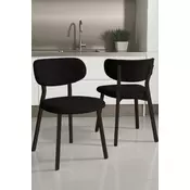 HANAH HOME Set stolica (2 dela) Toldy Black Brown