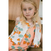 Otroški bombažen top Tinycottons STRAWBERRIES WOVEN CROP TOP