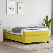 Posteljni okvir z vzmetmi zelen 120x200 cm blago