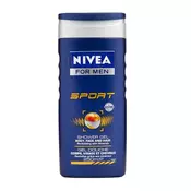 Nivea Men Sport gel za tuširanje za tijelo i lice 250 ml za muškarce