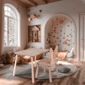 HANAH HOME Dečiji stoni set boja hrasta AKTV059 (160RSW1109)