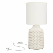 Krem stolna lampa s tekstilnim sjenilom (visina 32 cm) Iner – Candellux Lighting