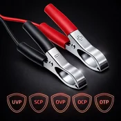 Qoltec 52665 Avtomatski polnilnik za baterije AGM/GEL/STD | 24V | 2A | 48W | LED | 1.8m kabel
