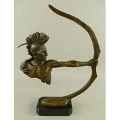 Casa Padrino luxury bronze decorative sculpture indian with bow bronze/black H. 42 cm
