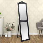 vidaXL Samostojeće ogledalo crno 40 x 160 cm