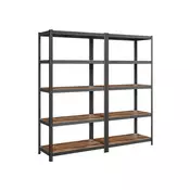 Songmics Robustna polična enota 50x100x200 cm rjava