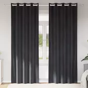 Zavjese za zamracivanje 2 pcs Tamno siva 140 x 245 cm Baršun