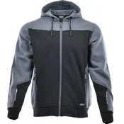 Pulover s kapuco Comfort Plus, sivo črn, L