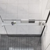 Polica za stijenku tuš-kabine kromirana 90 cm aluminijska