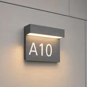Lucande LED-svetilka za hišno številko Kalero, senzor mraka, CCT - Sodobni - antracit - Kovina