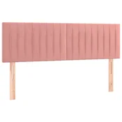Vidaxl Posteljno vzglavje roza 144x5x78/88 cm žamet