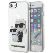 Karl Lagerfeld Etui Karl Lagerfeld Glitter Karl&Choupette za iPhone 7/8/SE 2020/SE 2022 - prozorno