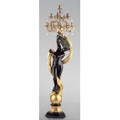 Casa Padrino luxury baroque floor lamp venus multicolored/gold H. 185 cm - Hotel furniture - Castle furniture - Luxury furniture in the Baroque style - Luxury Quality - Made in Italy