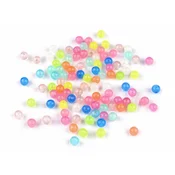 Plastične kroglice O6 mm, ki se svetijo v temi - mešanica (20 g)
