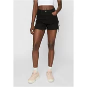 Womens High Waisted Denim Shorts Black Washed