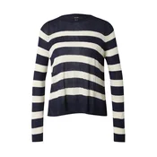 VERO MODA Pulover Nova nočno modra/bela