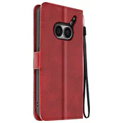 AVIZAR Torbica s preklopom za Nothing Phone 2a Denarnica s trakom za roko, Rdeča, (5000010264)
