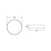 BRUMBERG Biro Circle, O 75 cm, DALI zatemnitev, bela, 4.000 K - Študija/pisarna - Aluminij