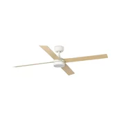 FARO 34355-1TW - LED Zatemnitveni stropni ventilator RUDDER L 20W/230V bela/bež pr. 132 cm + Daljinski upravljalnik