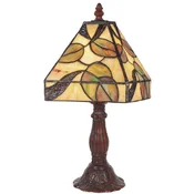 Casa Padrino Luxury Tiffany Stool Lamp Multicolored 15 x 15 x H. 34 cm - Tiffany Desk Lamp - Tiffany Table Lamp - Luxury Interior - Luxury Lights - Tiffany Lights