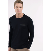 Volcano Mans Long Sleeve T-Shirt L-Mono Navy Blue