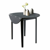 Crni sklopivi blagovaonski stol Storaa Trento Quer, ? 92 cm
