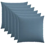 vidaXL Prevleka za blazino 6 kos HEERLEN Jeans modra 55 x 55 cm Blago