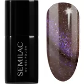Semilac UV Hybrid Galaxy Flash gel lak za nohte z uporabo UV/LED lučke odtenek 827 AI Brown 7 ml